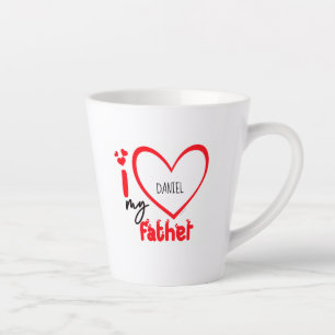 I Love My Father Photo Gift Latte Mug