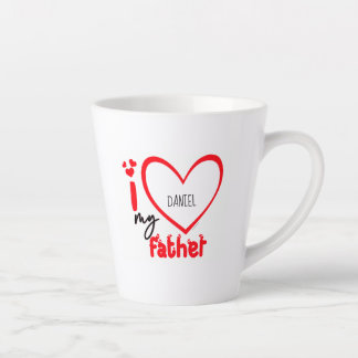 I Love My Father Photo Gift  Latte Mug