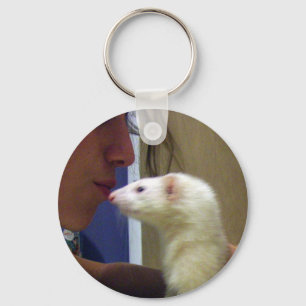I Love My Ferret Keychain