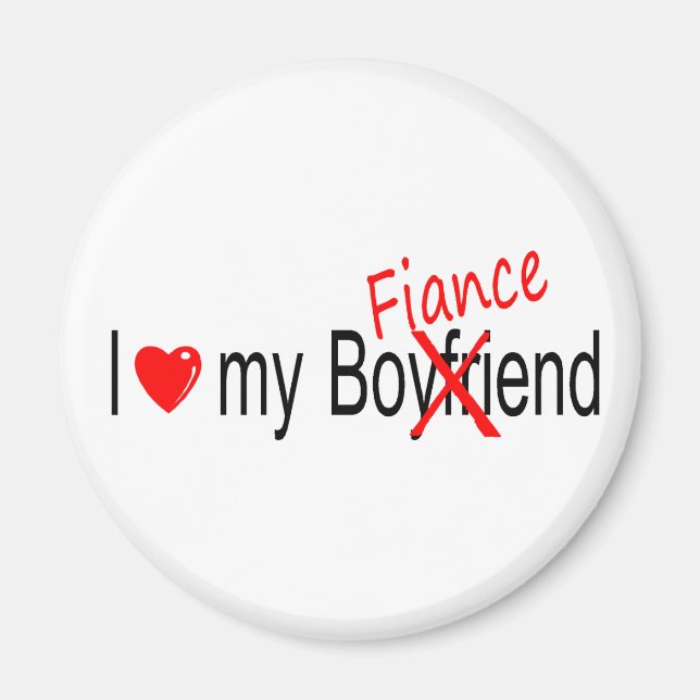 I Love My Fiance Magnet (Front)
