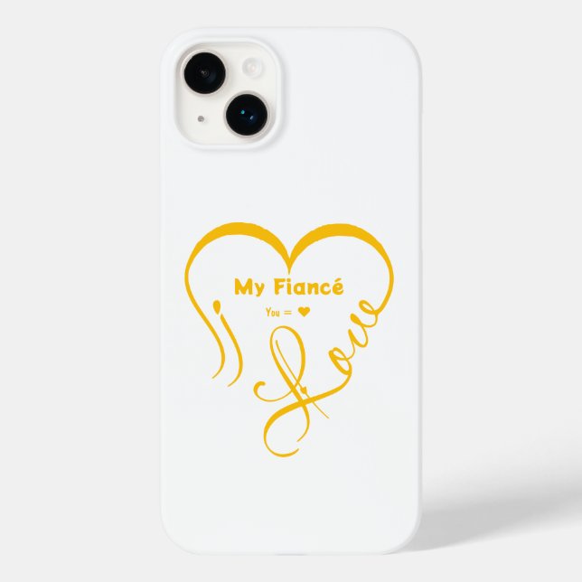 I Love My Fiancé • You = ♥ 🫳🏻💍 Case-Mate iPhone Case (Back)