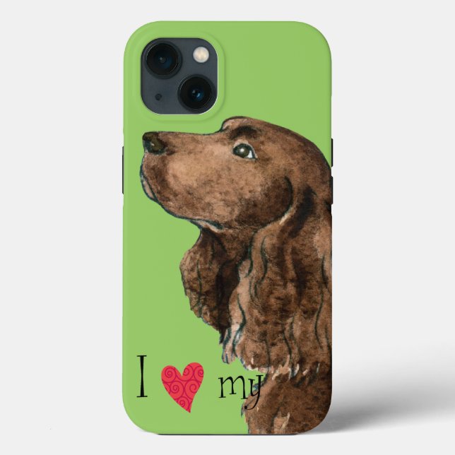 I Love my Field Spaniel Case-Mate iPhone Case (Back)