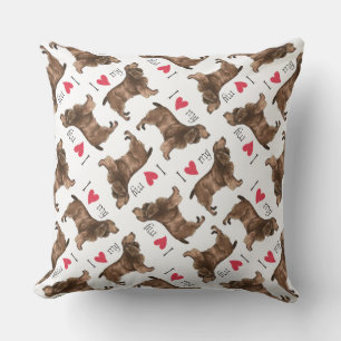 I Love my Field Spaniel Throw Pillow