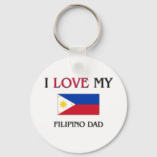 I Love My Filipino Dad Keychain