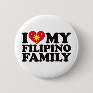 I Love My Filipino Family 2 Inch Round Button