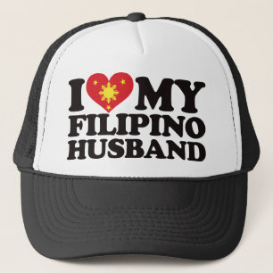 I Love My Filipino Husband Trucker Hat