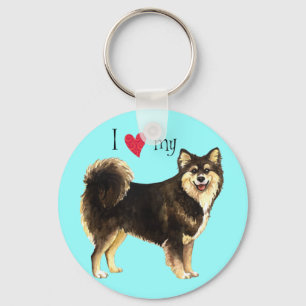 I Love my Finnish Lapphund Keychain