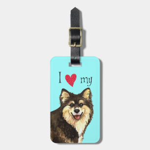 I Love my Finnish Lapphund Luggage Tag