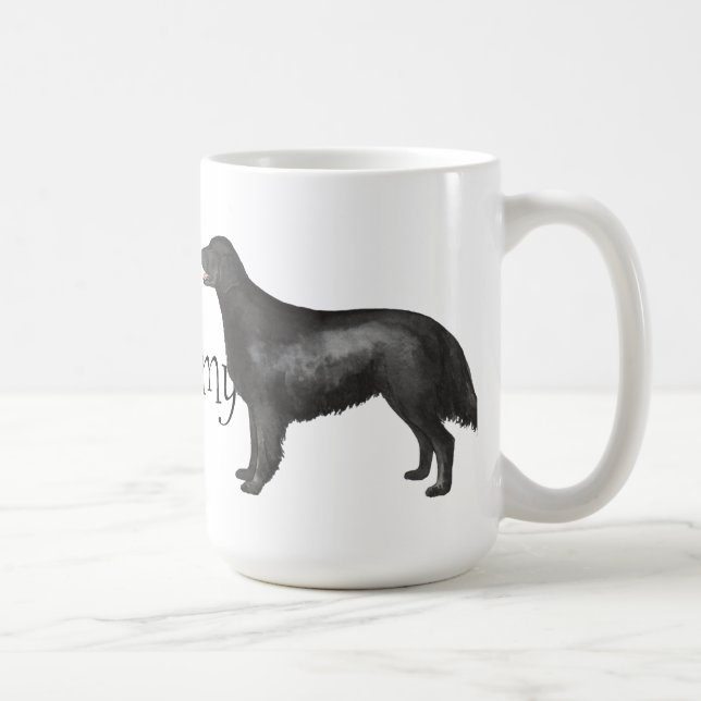 I Love my Flat-Coated Retriever Coffee Mug (Right)