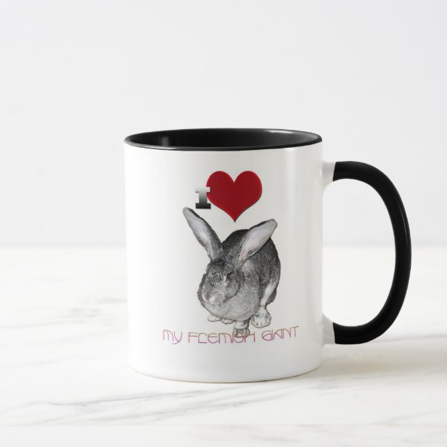 I Love My Flemish Giant Mug (Right)