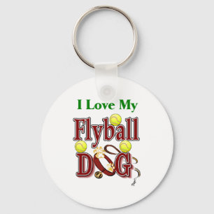 I love my flyball dog keychain