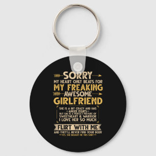 I Love My Freaking Awesome Girlfriend Shes A Bit C Keychain