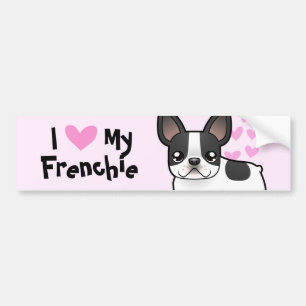 I Love My French Bulldog Bumper Sticker