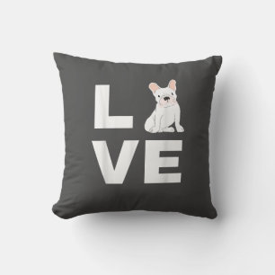 I Love My Frenchie French Bulldog Dog Lover Gift Throw Pillow