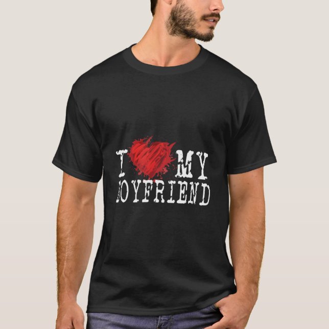 I Love My Friend Awesome Style Friend Love T-Shirt (Front)