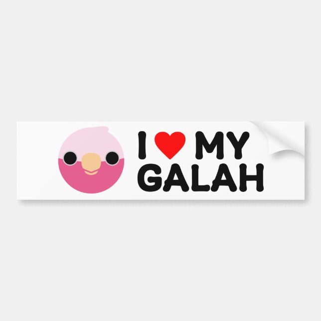 I LOVE MY GALAH BUMPER STICKER (Front)