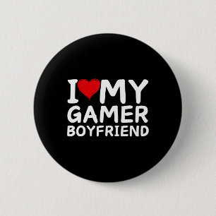 I Love My Gamer Boyfriend Heart Bf Video Games 2 Inch Round Button