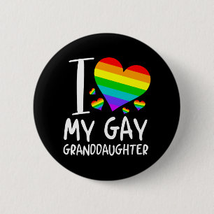 I Love My Gay Granddaughter Lgbt Month Family 2 Inch Round Button