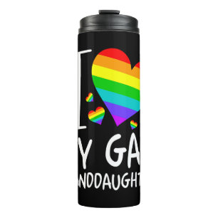 I Love My Gay Granddaughter Lgbt Month Family Thermal Tumbler
