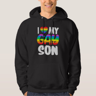 I Love My Gay Son Pride LGBT Rainbow Family Suppor Hoodie
