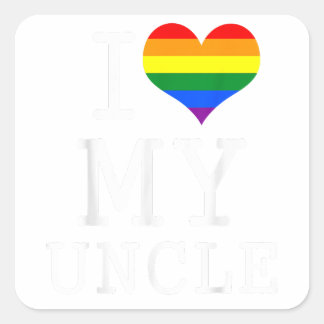 I Love My Gay Uncle  Square Sticker