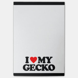 I LOVE MY GECKO POST-IT NOTES