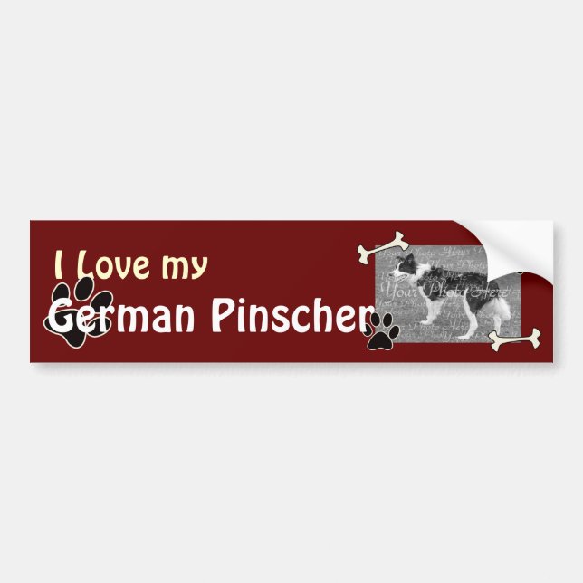I love my German Pinscher Bumper Sticker (Front)