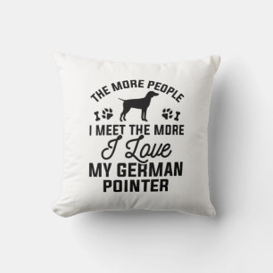 I Love My German Pointer Throw Pillow