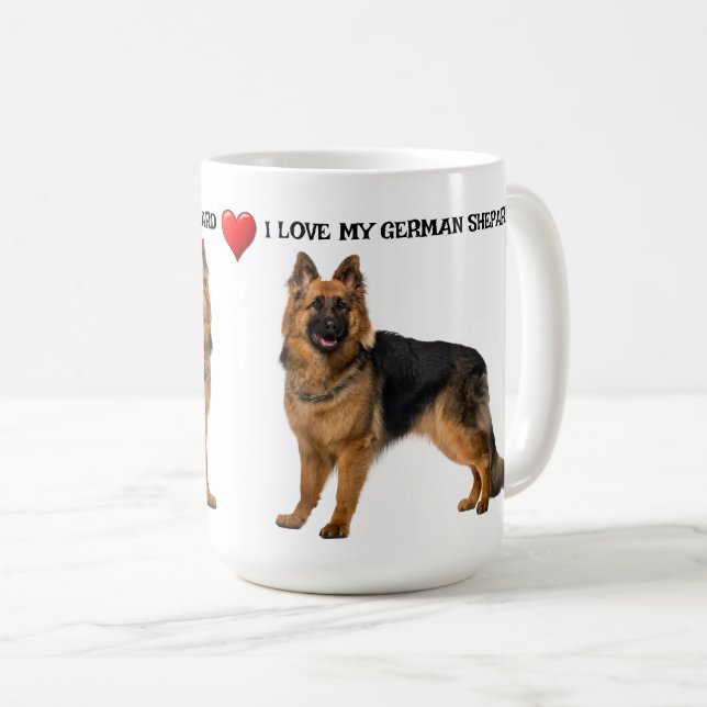 I Love My German Shepard Coffee Mug (Front Right)