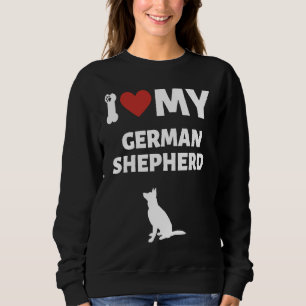 I Love My German Shepherd Adorable Dog  Graphic Sweatshirt
