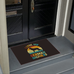 I Love My German Shepherd   Doormat