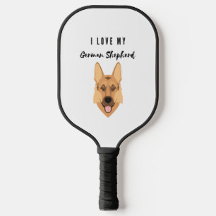 I Love My German Shepherd Pickleball Paddle