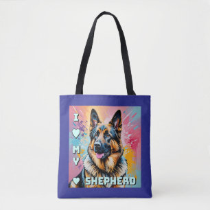 I love my German Shepherd Tote Bag