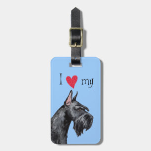 I Love my Giant Schnauzer Luggage Tag