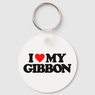 I LOVE MY GIBBON KEYCHAIN