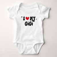 I Love My GiGi Retro Stars Customizable Newborn