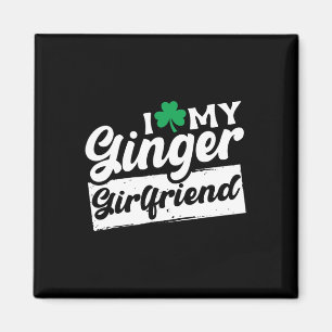 I Love My Ginger Redhead Shamrock St Patricks Day Magnet
