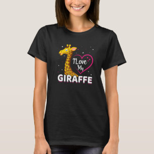 I Love My Giraffe Funny Giraffe Lover T-Shirt