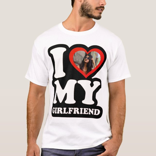 I Love My Girlfriend 1974 - T-shirt photo personna (Devant)