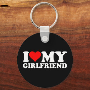 I Love My Girlfriend 1BK1 Keychain