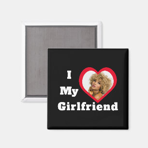 I Love My Girlfriend Bae Personalized Custom Photo Magnet