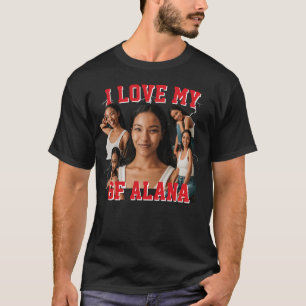I Love My Girlfriend Bootleg Custom Name & Photo T-Shirt
