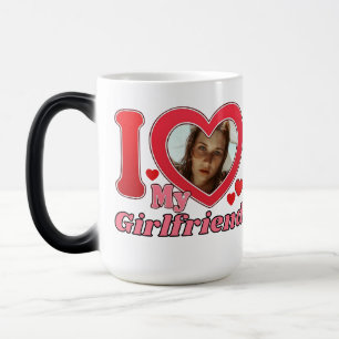 I Love My Girlfriend Boyfriend Wife Husband Photo Magic Mug