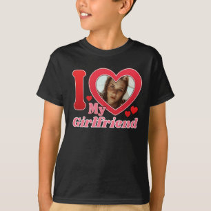 I Love My Girlfriend Boyfriend Wife Husband Photo T-Shirt