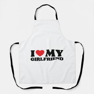 I Love My Girlfriend Classic Apron