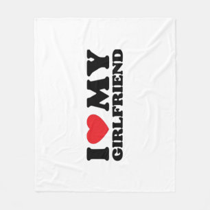 I Love My Girlfriend Classic Fleece Blanket