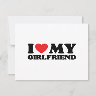 I Love My Girlfriend Classic Holiday Card