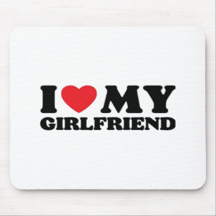 I Love My Girlfriend Classic Mouse Pad