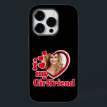 I Love My Girlfriend Custom Black Case-Mate iPhone 14 Pro Case<br><div class="desc">I Love My Girlfriend - upload a photo for inside the heart</div>