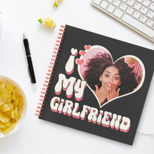 I Love My Girlfriend Custom Black Notebook